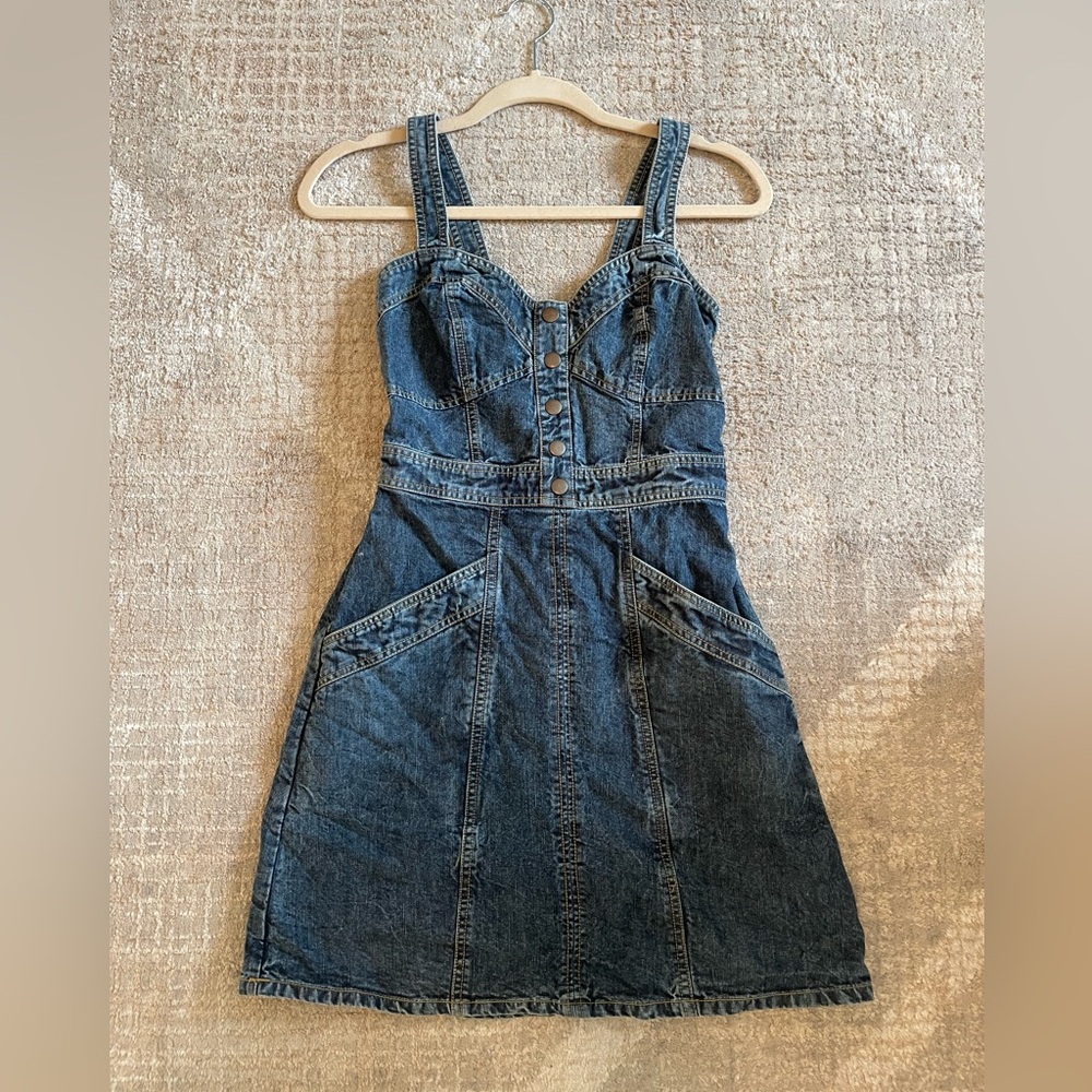 Denim Button-Up Dress